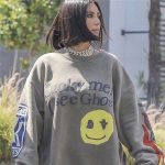 Kanye West Hoodies "Lucky me I see Ghosts" Logo Print Hoodie Men Women Autumn Winter Cotton