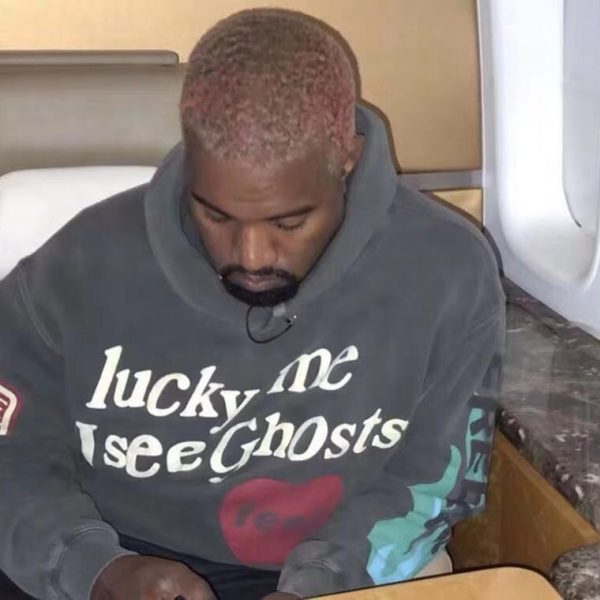 Kanye West Graffiti Letter Print Plus Velvet Sweatshirt Men Harajuku Fleece Hoodie